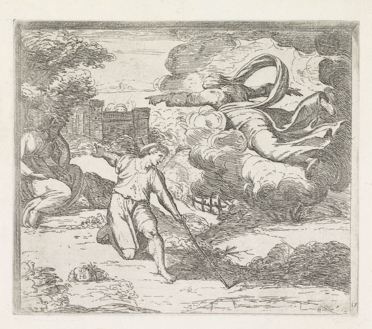Deus avisa Isaac para não ir ao Egipto
Pinturas na Loggia de Rafael (título da série) de Orazio Borgianni