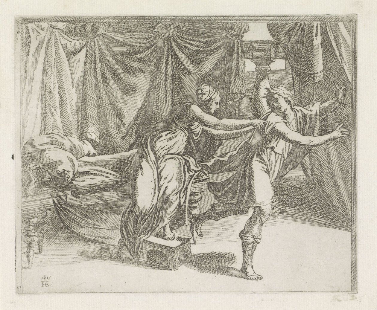 José e a esposa de Potiphar
Pinturas na Loggia de Rafael (título da série) de Orazio Borgianni