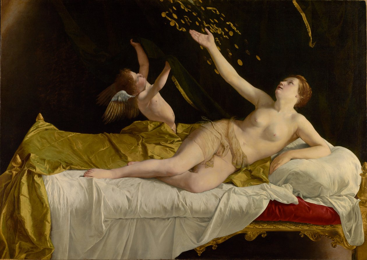 Danaë e a chuva de ouro de Orazio Gentileschi