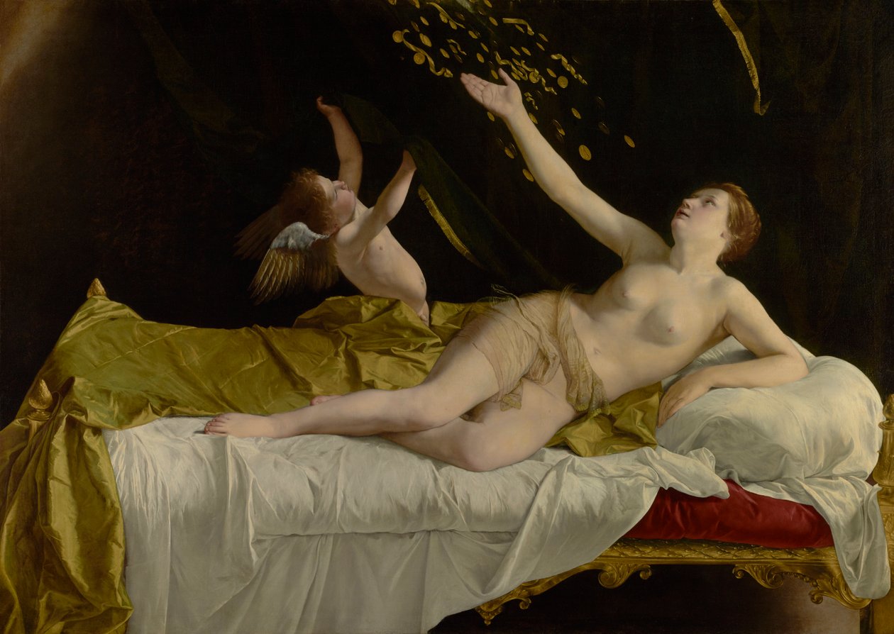 Danaë e a chuva de ouro de Orazio Gentileschi