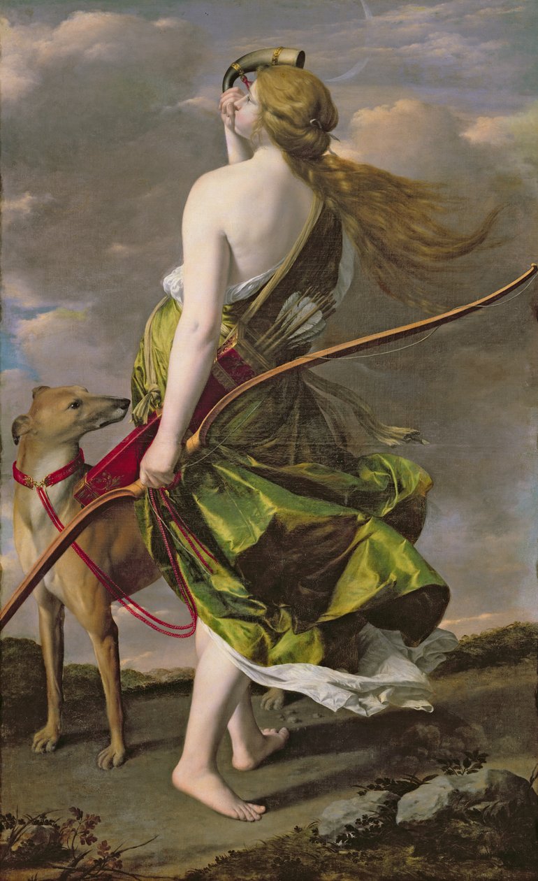 Diana o caçador, c.1624-25 de Orazio Gentileschi