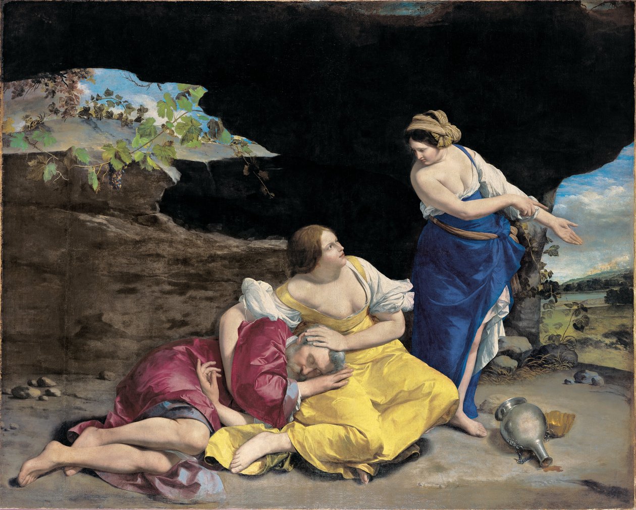 Ló e as suas filhas de Orazio Gentileschi