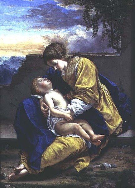 Madonna e Criança de Orazio Gentileschi