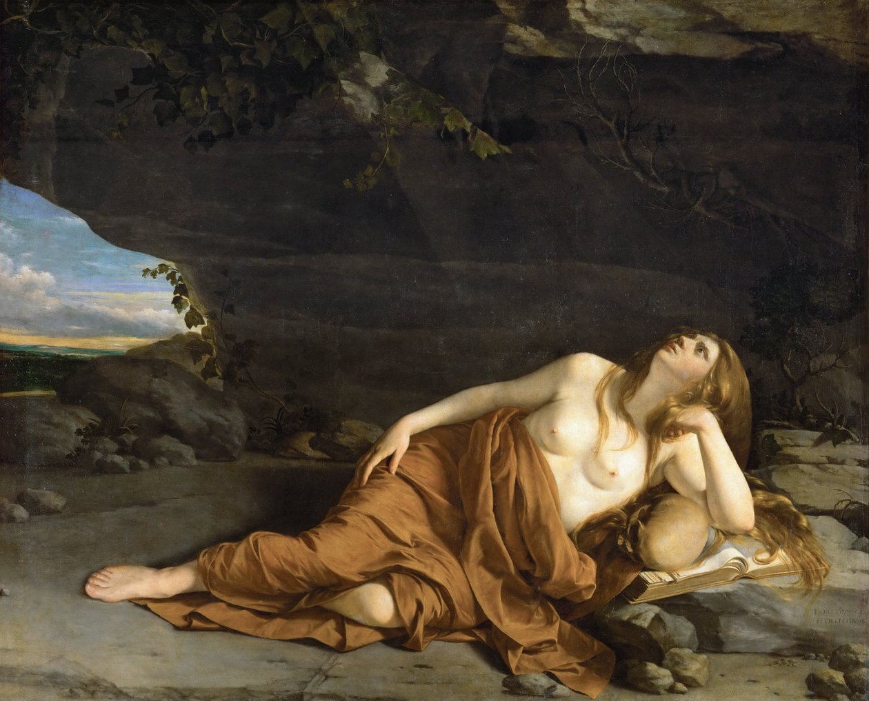 Marie Madeleine arrependida - Arrependida Maria Madalena - Orazio Gentileschi (1563-1638). Óleo sobre tela, cerca de 1625. Tamanho: 163x208 cm. Museu de História de Arte, Viena de Orazio Gentileschi
