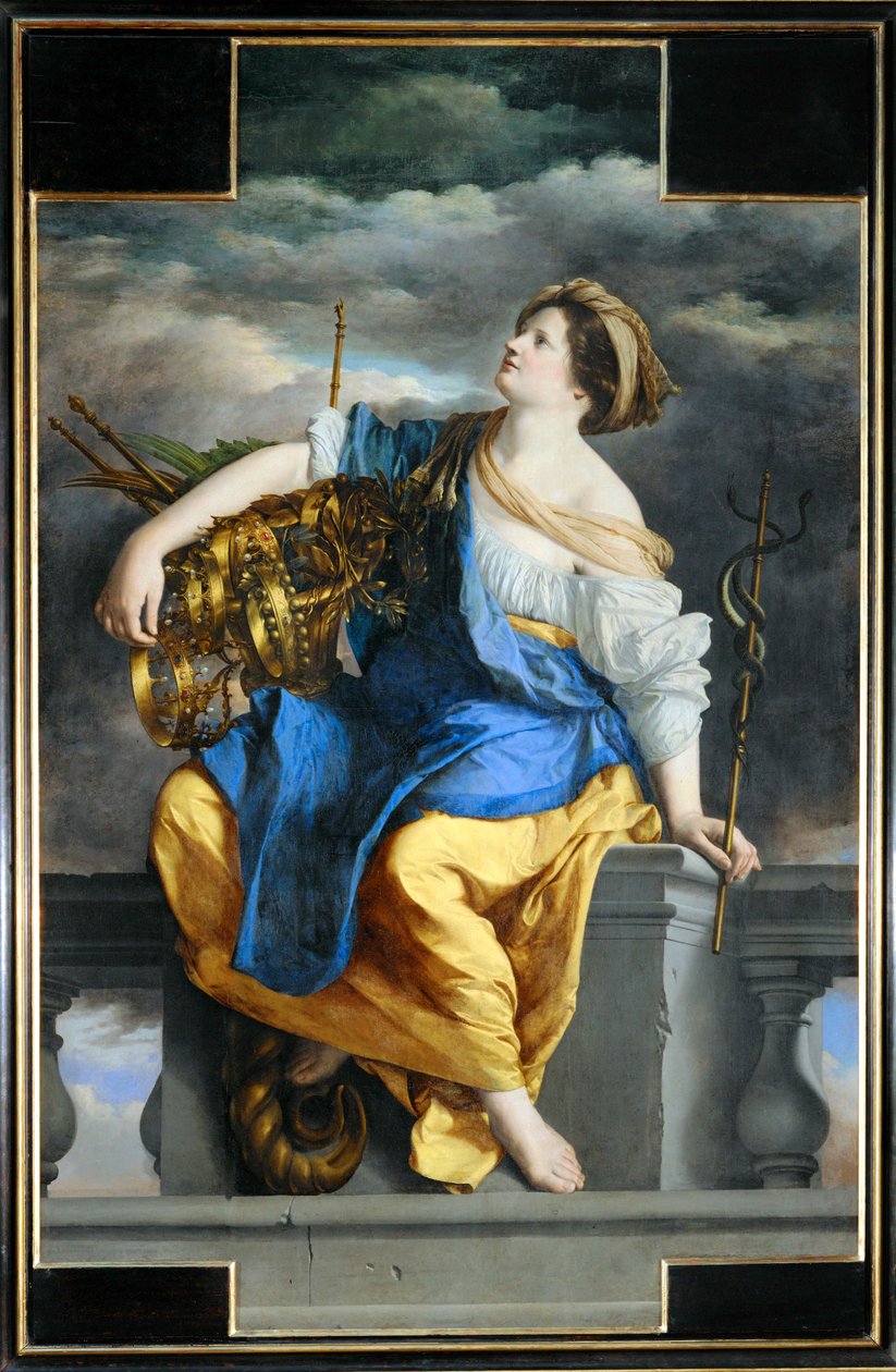 A felicidade pública triunfa sobre o perigo (pintura sobre tela) de Orazio Gentileschi