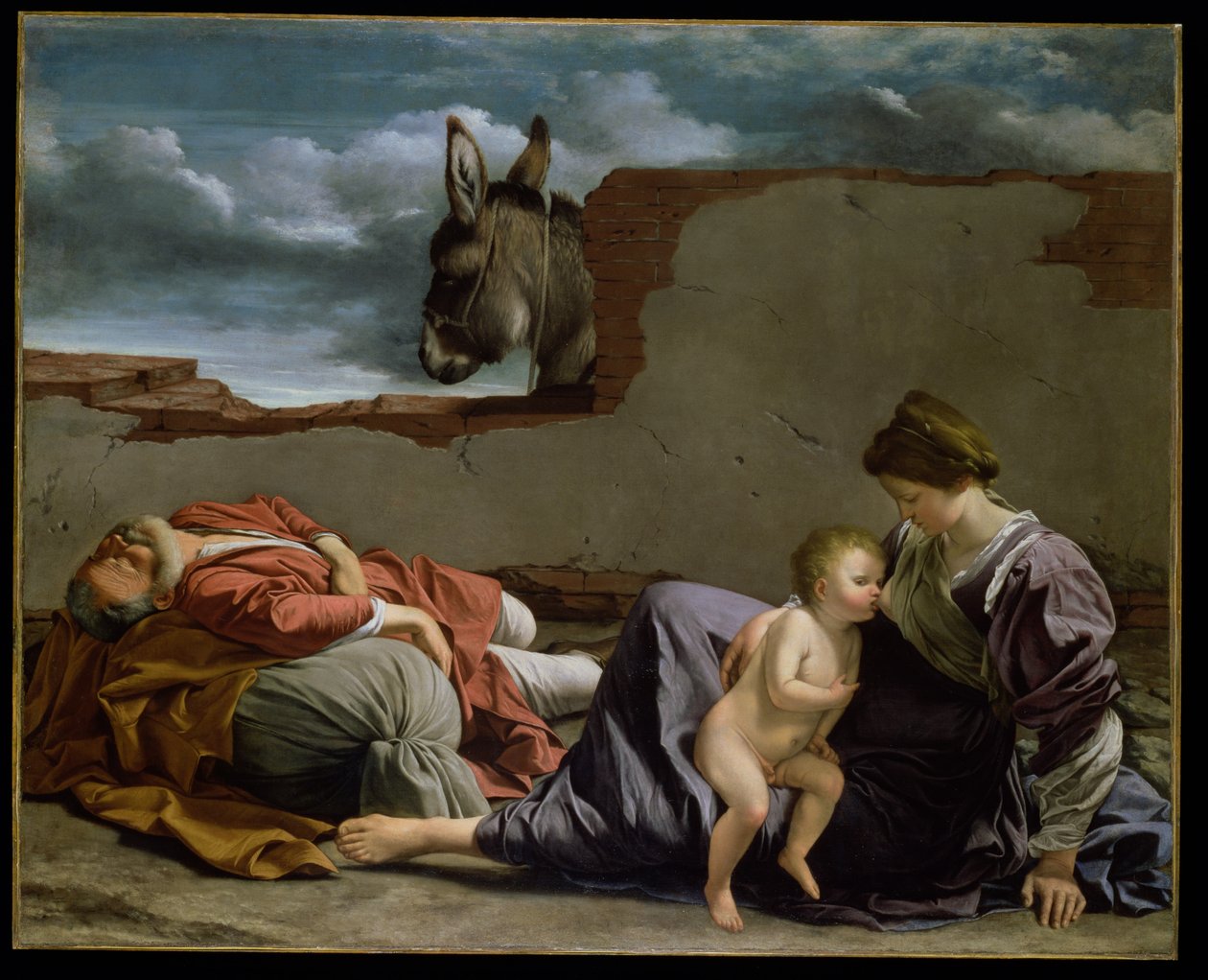 Descanse na fuga para o Egito, 1615-1621 de Orazio Gentileschi