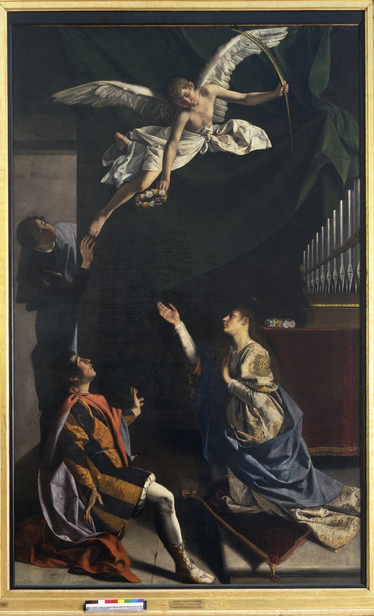 Os Mártires Cecília, Valeriana e Tibúrcio de Orazio Gentileschi