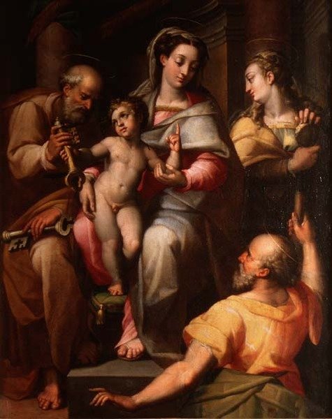 Sagrada Família com São Pedro e Santa Maria Madalena de Orazio Samacchini