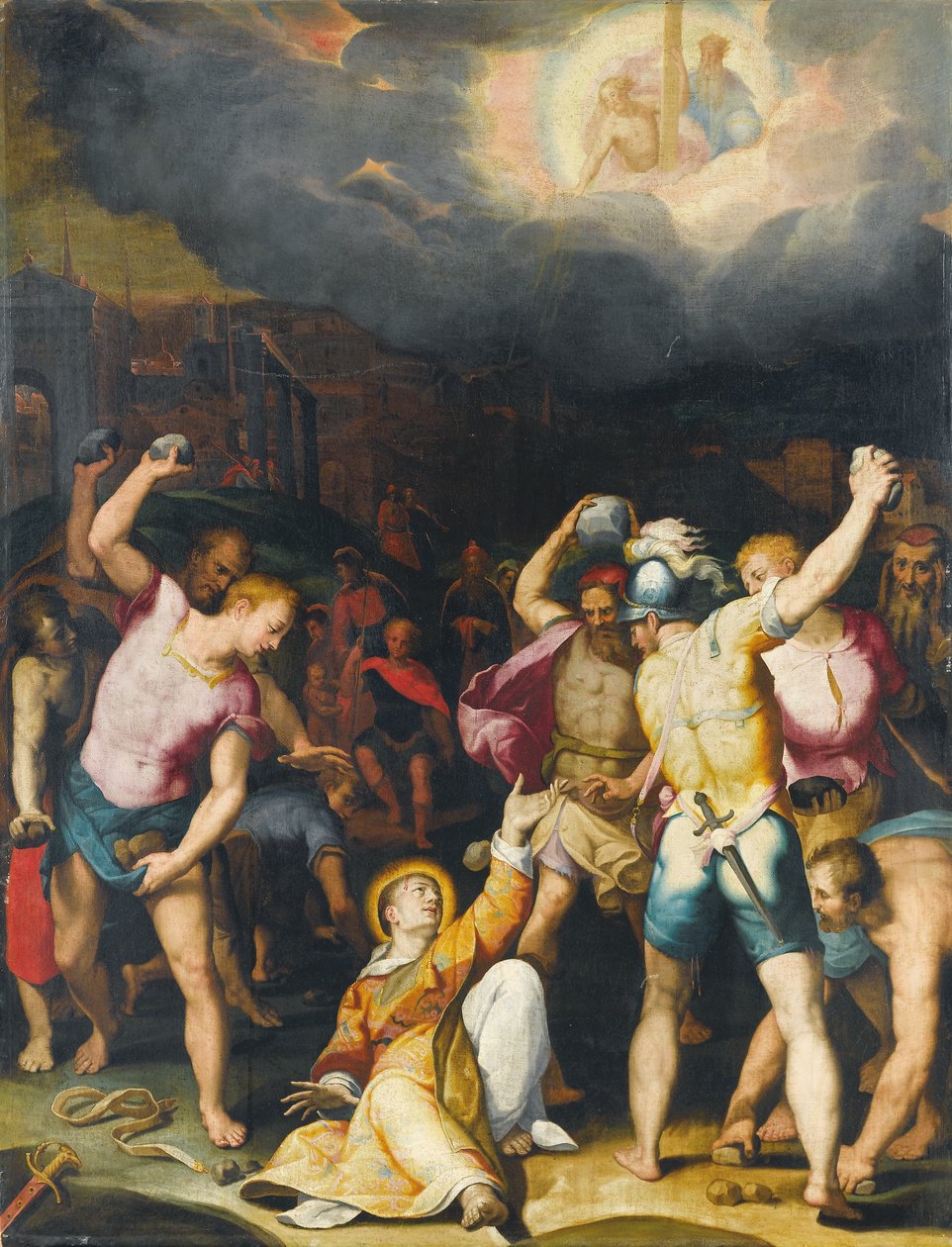 A lapidação de Santo Estêvão de Orazio Samacchini