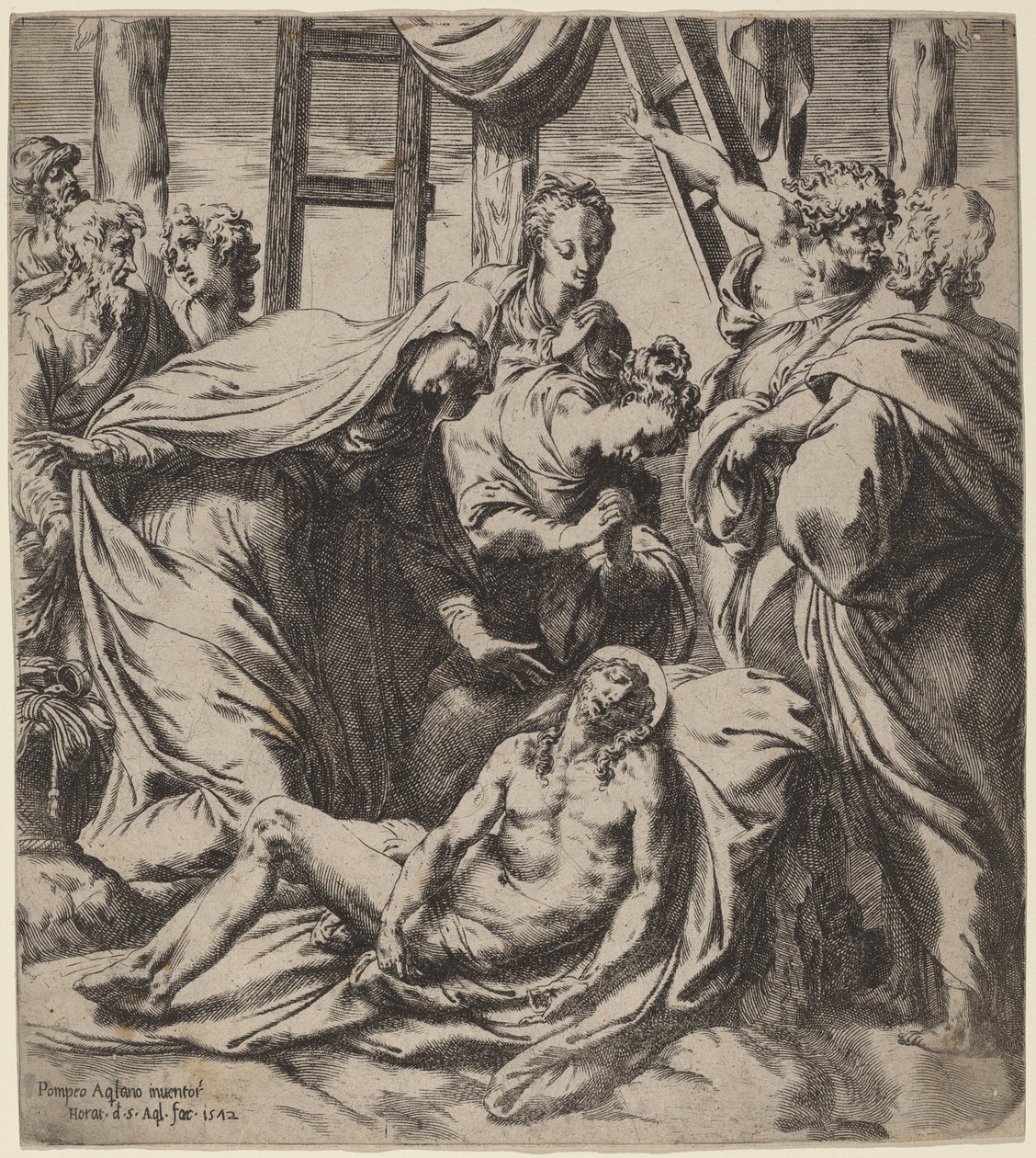 A descida da cruz de Orazio de Santis after Pompeo Cesura