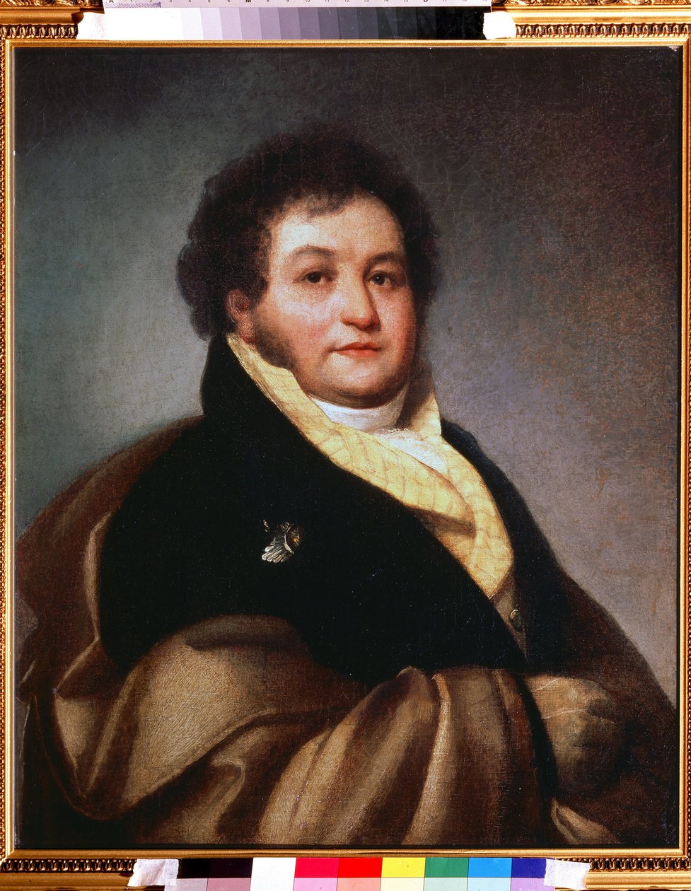Retrato do Conde Vasili Musin-Pushkin-Bruce (Moussin Pouchkine Bruce) (1773-1836) (Retrato do Conde Vasili Musin Pushkin Brus). Pintura de Oreste Adamovich Kiprensky (Kiprenski) (1782-1836), óleo sobre tela de Orest Adamovich Kiprensky