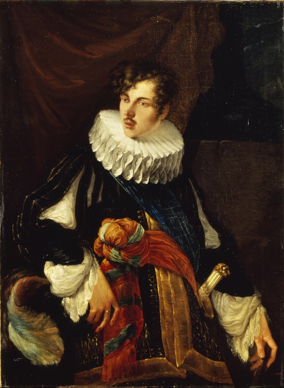 Retrato do conde Vasily Alekseevich Perovsky 1794-1857 em traje espanhol do século XVII, 1809 de Orest Adamovich Kiprensky