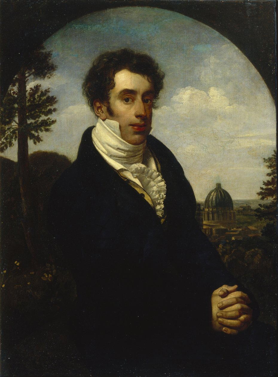 Retrato do príncipe Alexander Mikhailovich Golitsyn 1798-1858, 1819 de Orest Adamovich Kiprensky