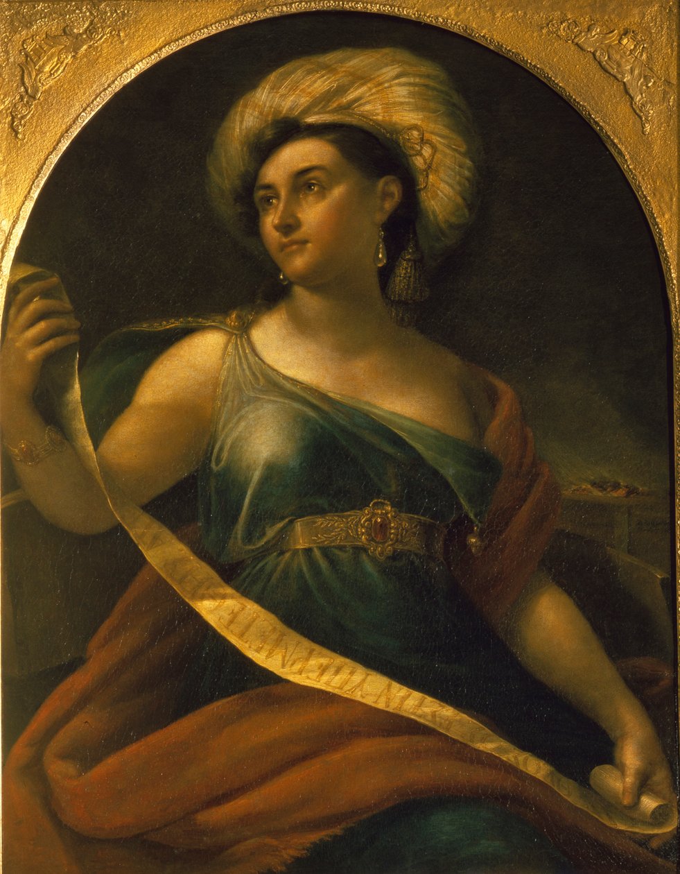 Retrato da atriz Ekaterina Semyonova 1786-1849 como Delphic Sibyl, 1828 de Orest Adamovich Kiprensky