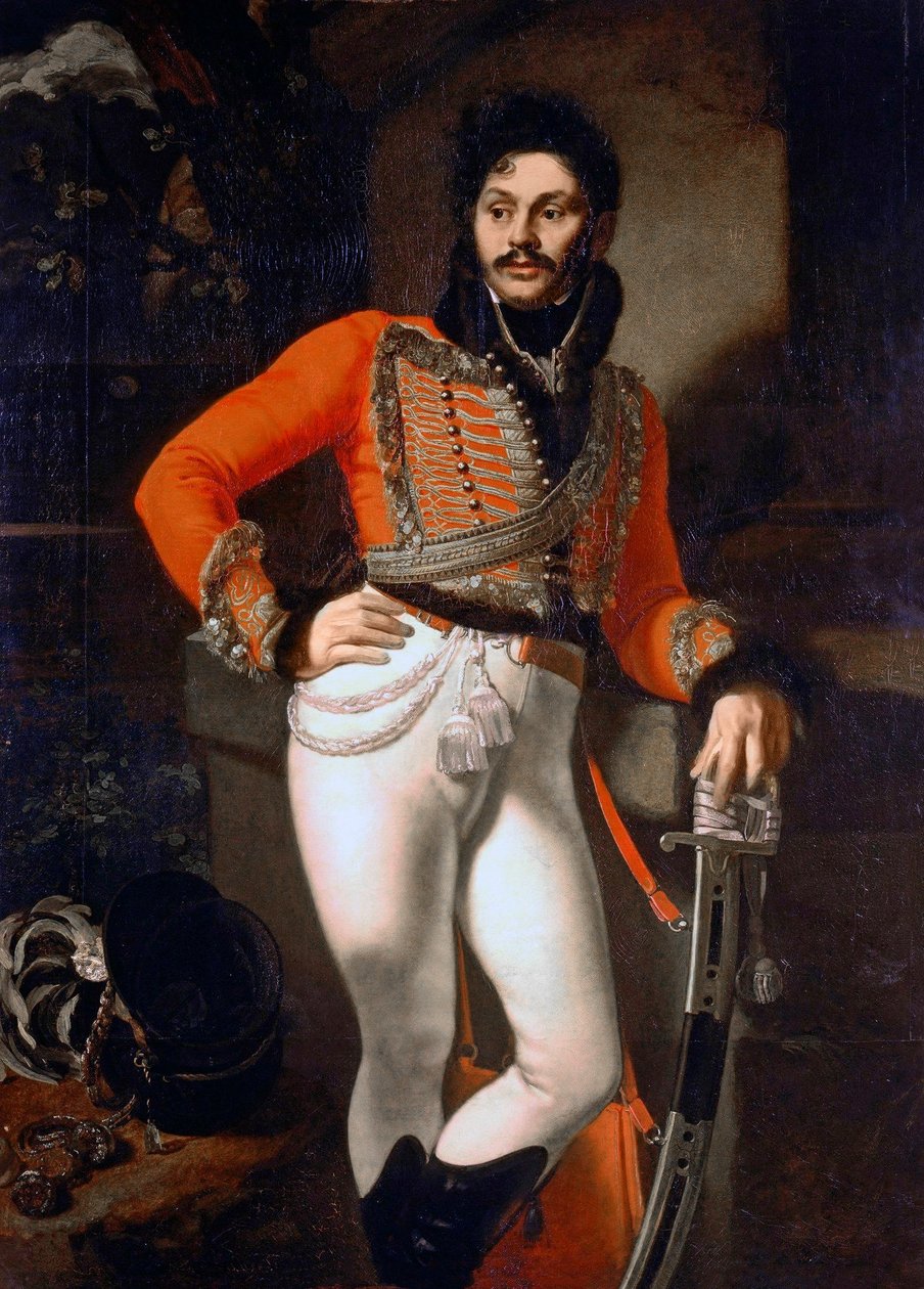 Retrato do salva-vidas Coronel E.V.Davydov de Orest Kiprensky