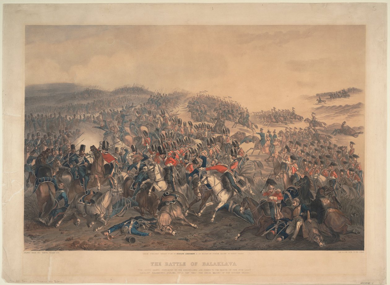 A Batalha de Balaclava em 25 de outubro de 1854, 1855 de Orlando Norie
