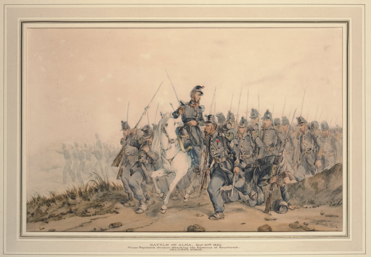 A Batalha da Alma em 20 de setembro de 1854, 1854 de Orlando Norie
