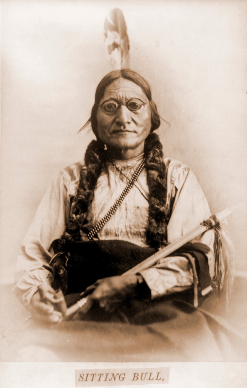 Retrato de Sitting Bull com Calumet de Orlando Scott Goff