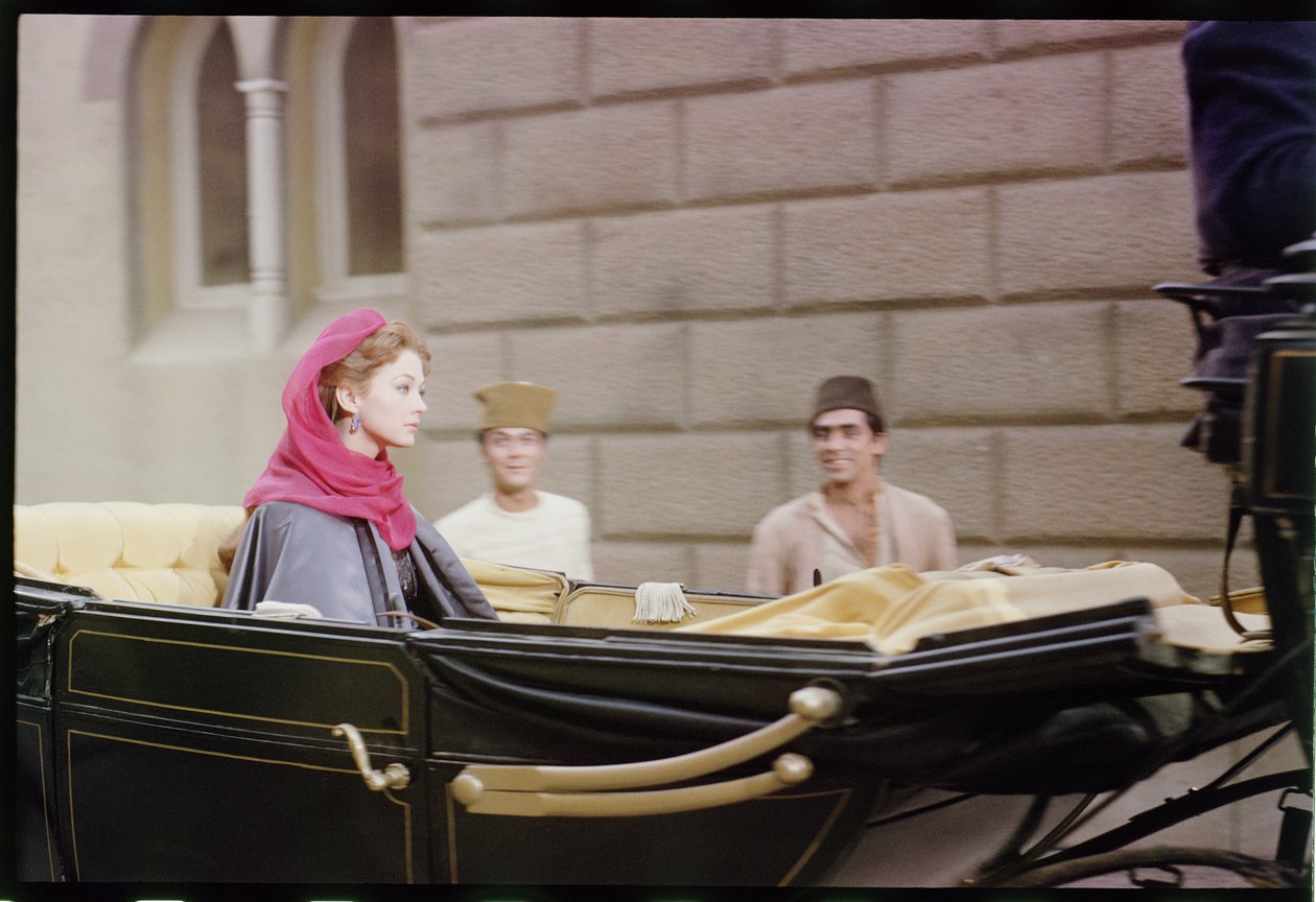 Christine Kaufamann filmando "Taras Bulba", 1962 (foto) de Orlando Suero