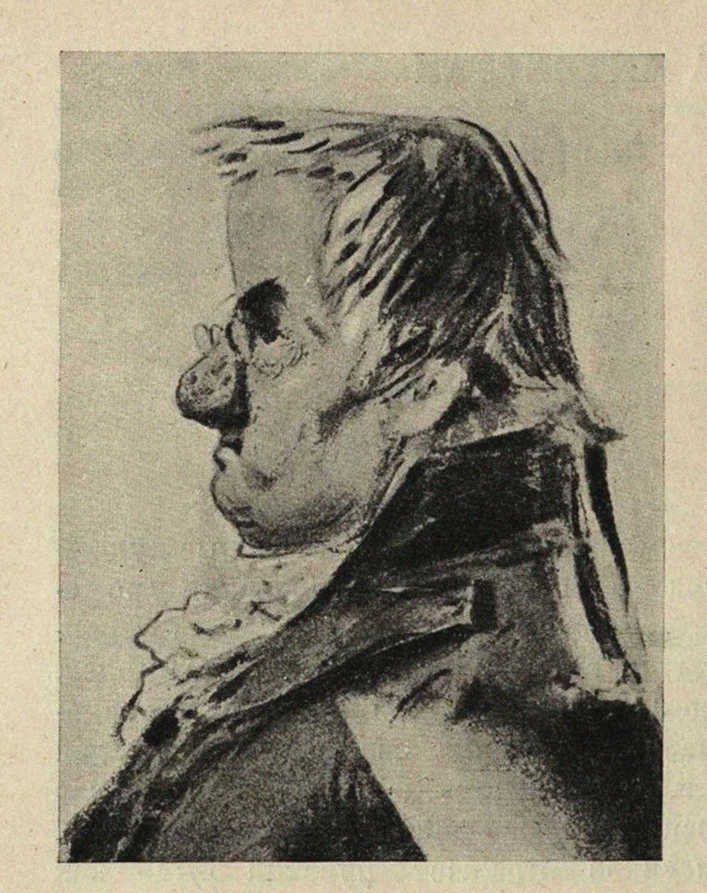 Retrato Caricatura do arquiteto Giacomo Quarenghi 1744-1817, década de 1810. de Orlowski