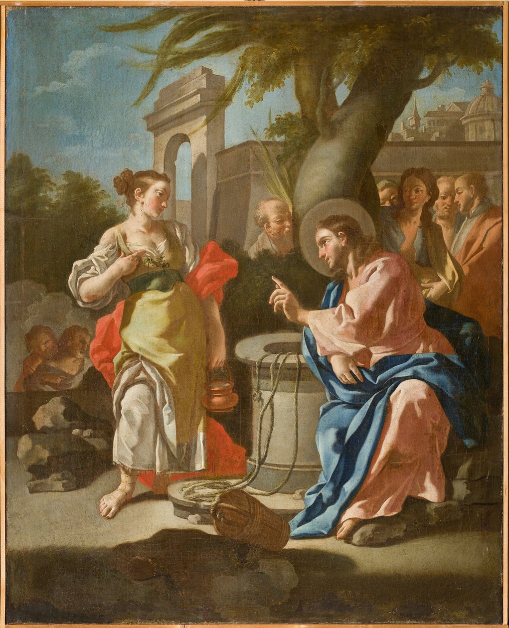 Jesus e a Samaritana, segunda metade do século XVIII (óleo sobre tela) de Oronzo Tisio
