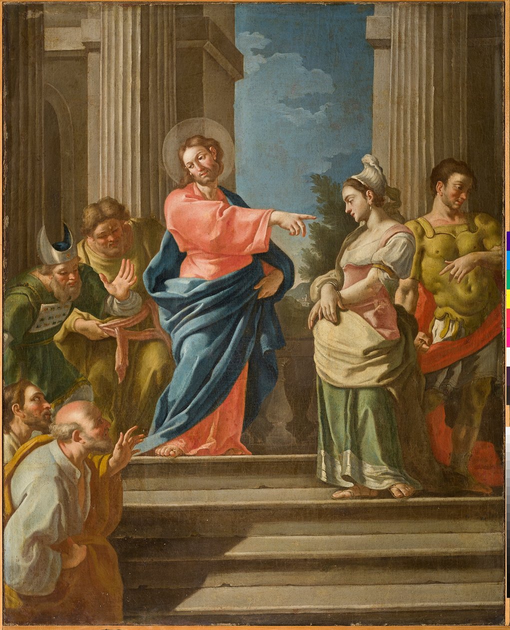 Jesus e a Adúltera, segunda metade do século XVIII (óleo sobre tela) de Oronzo Tiso