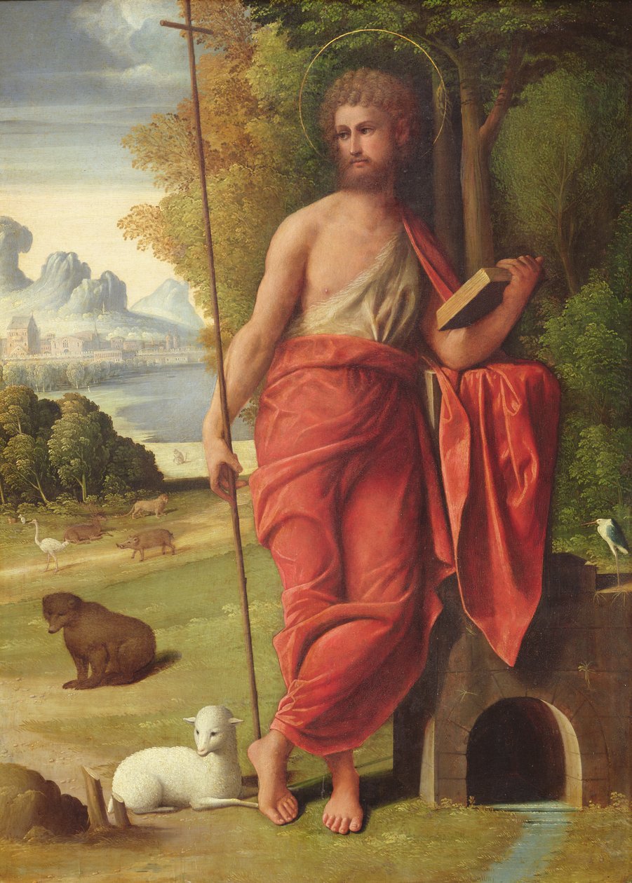 São João Batista no Deserto, c.1525 de Ortolano