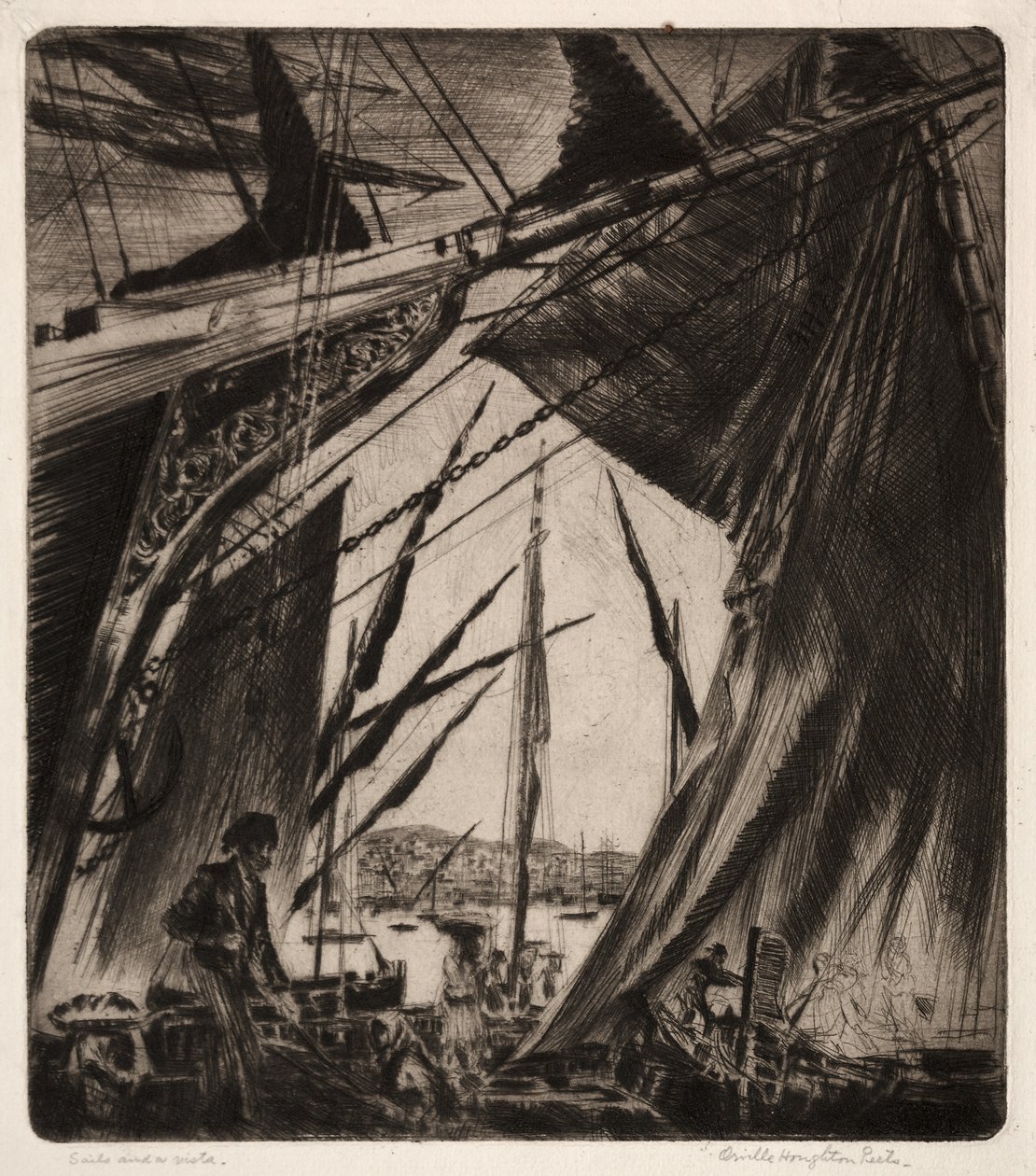 Velas e uma vista de Orville Houghton Peets
