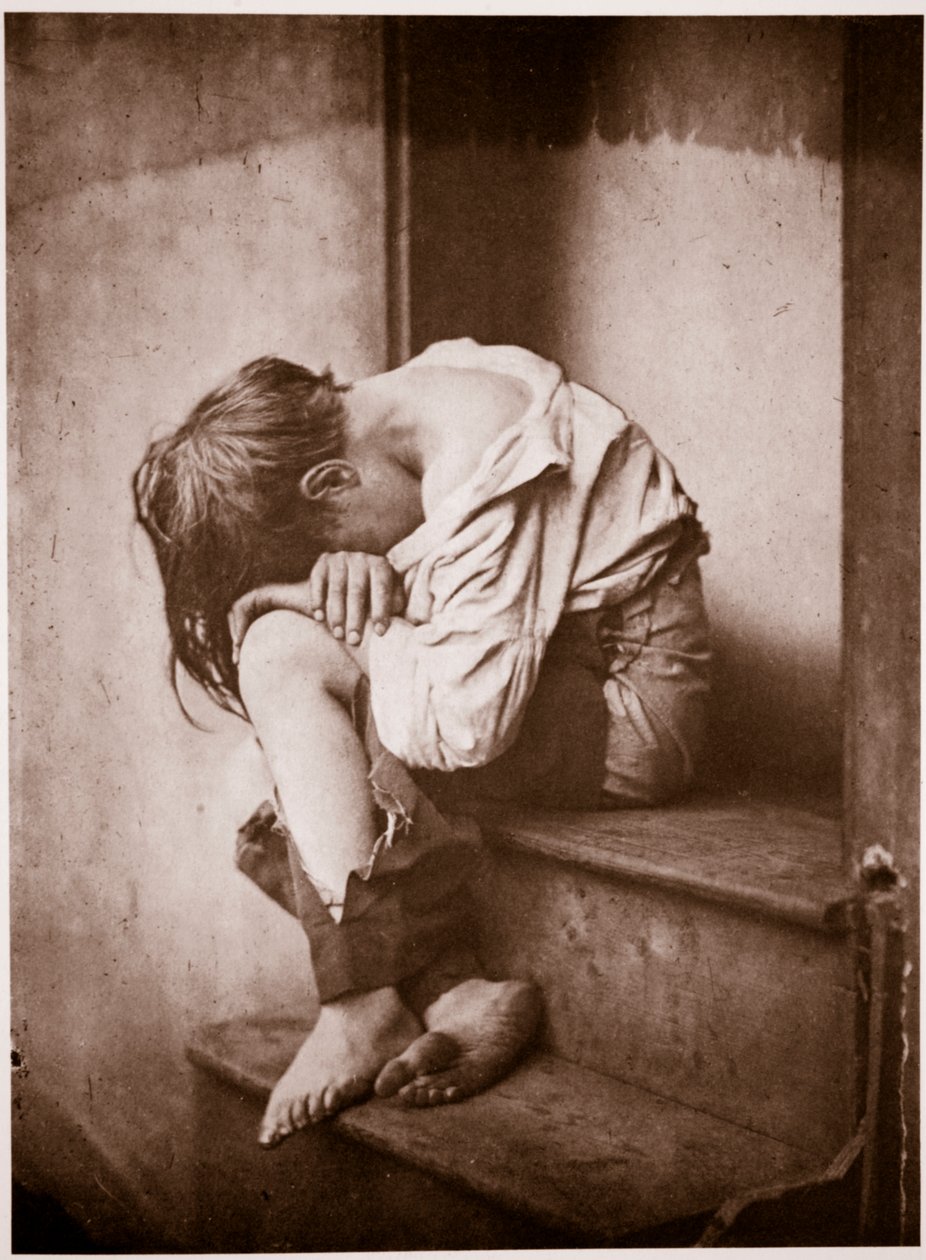 Uma noite fora, sem abrigo, c.1857 (fotogravura) de Oscar Gustav Rejlander