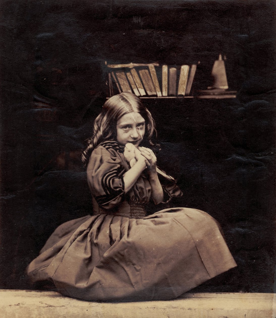 Menina, com, pomba de Oscar Gustav Rejlander