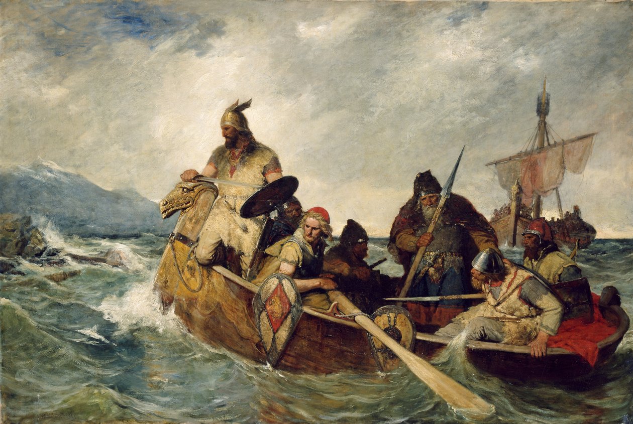 A terra dos noruegueses na Islândia, ano 872 de Oscar Wergeland