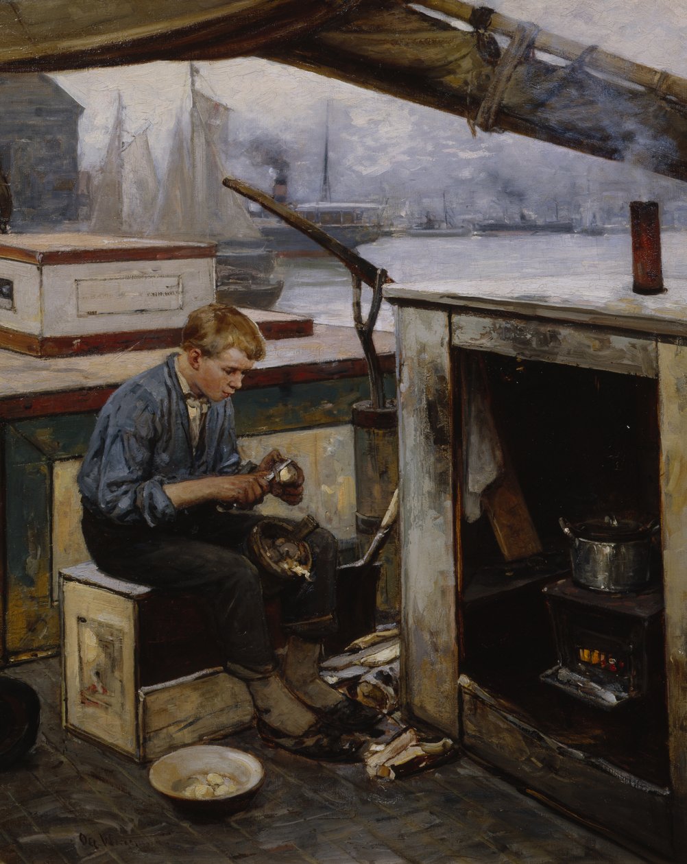 Menino de Førstereis (óleo sobre tela) de Oscar Arnold Wergeland