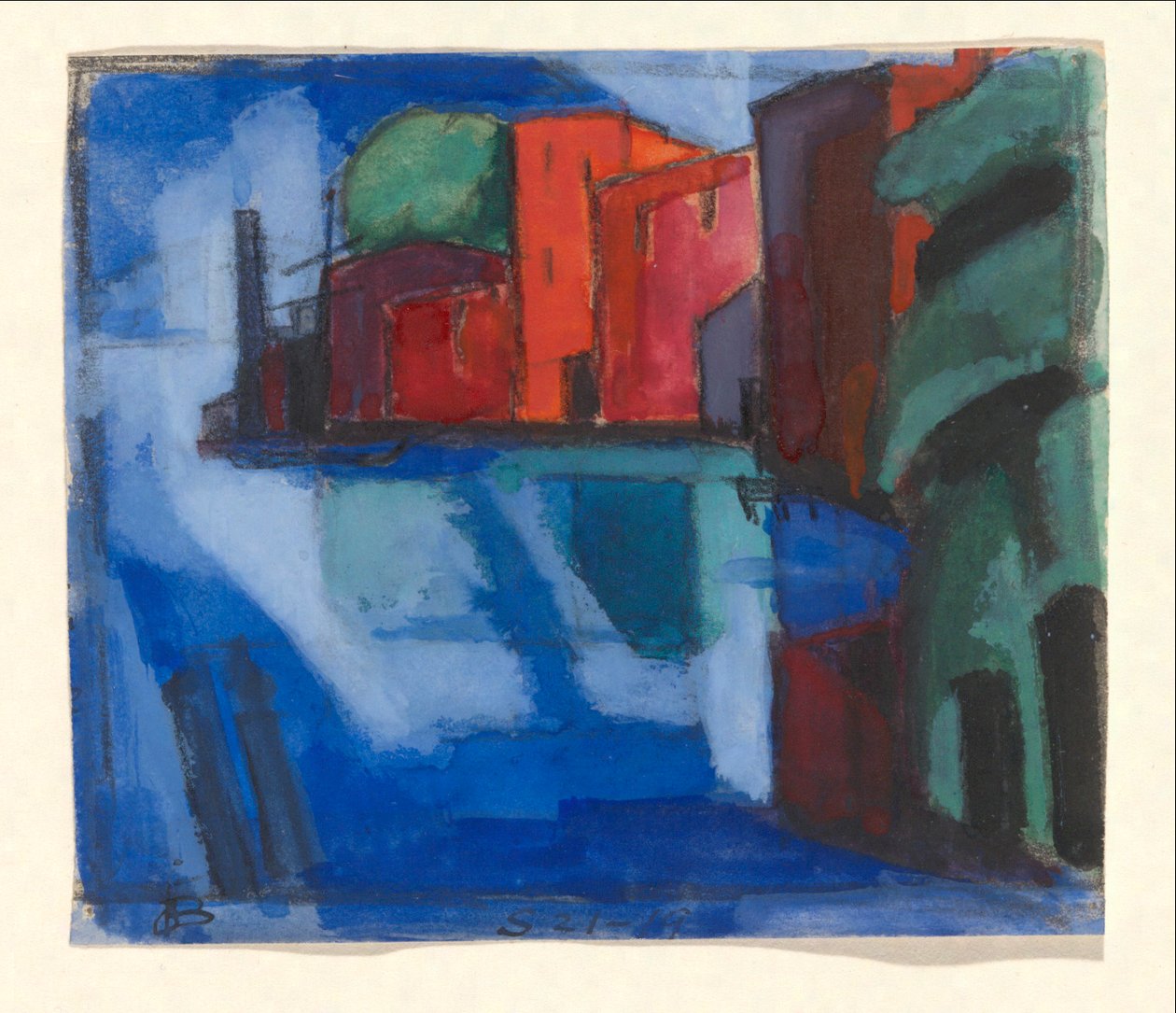 Início da primavera, Vale de Passaic de Oscar Bluemner