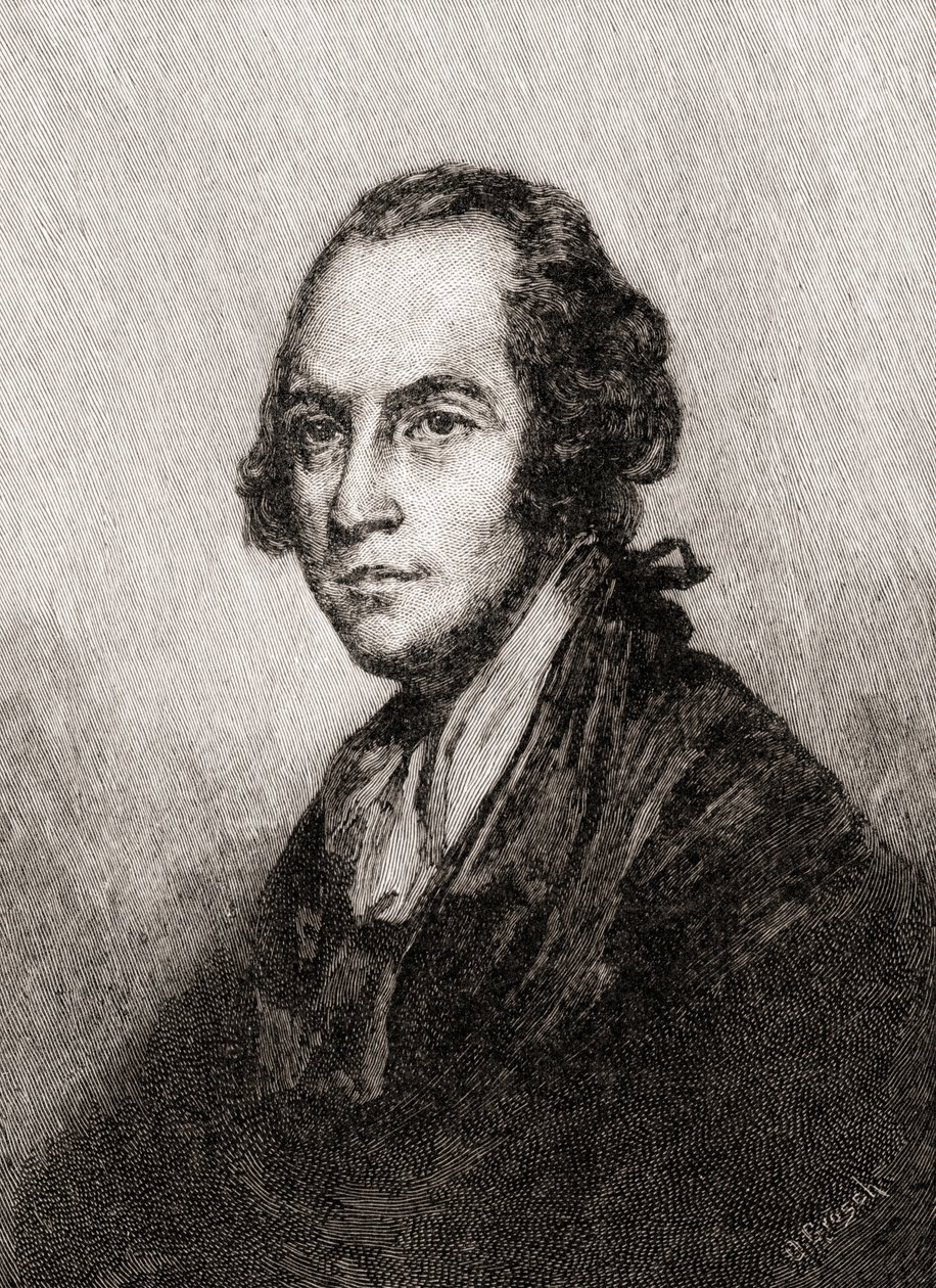 Aaron Burr, Jr., de A História do Nosso País, publicado em 1905 (gravura em madeira) de Oscar Edward Grosch