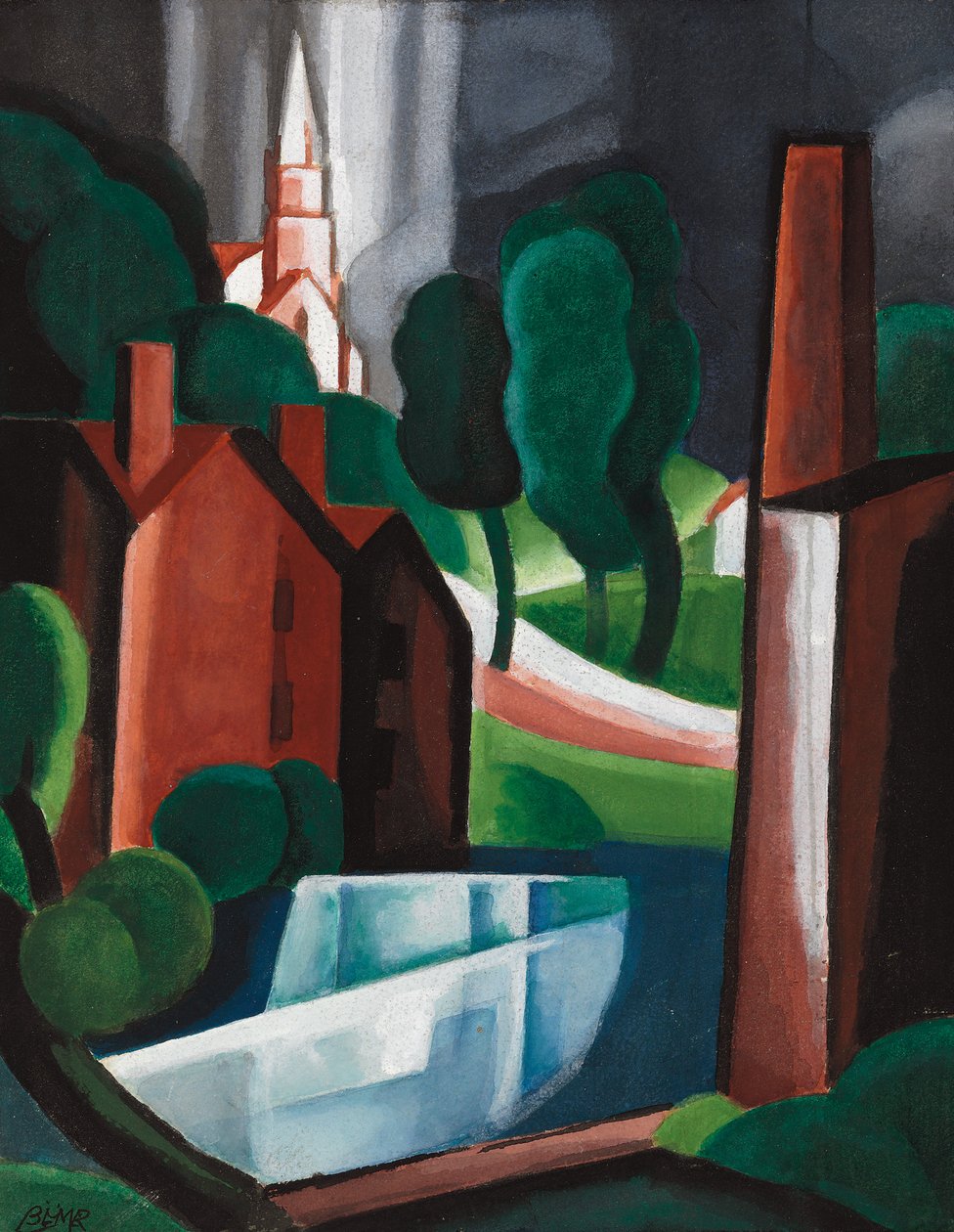 New Hampshire Town de Oscar Florianus Bluemner