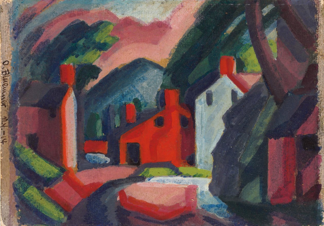 Vista de Lehnenburg, Pensilvânia de Oscar Florianus Bluemner