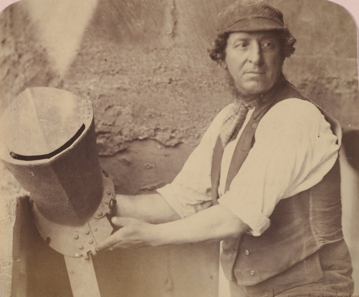 [Homem com Capacete], 1858. de Oscar Gustav Rejlander