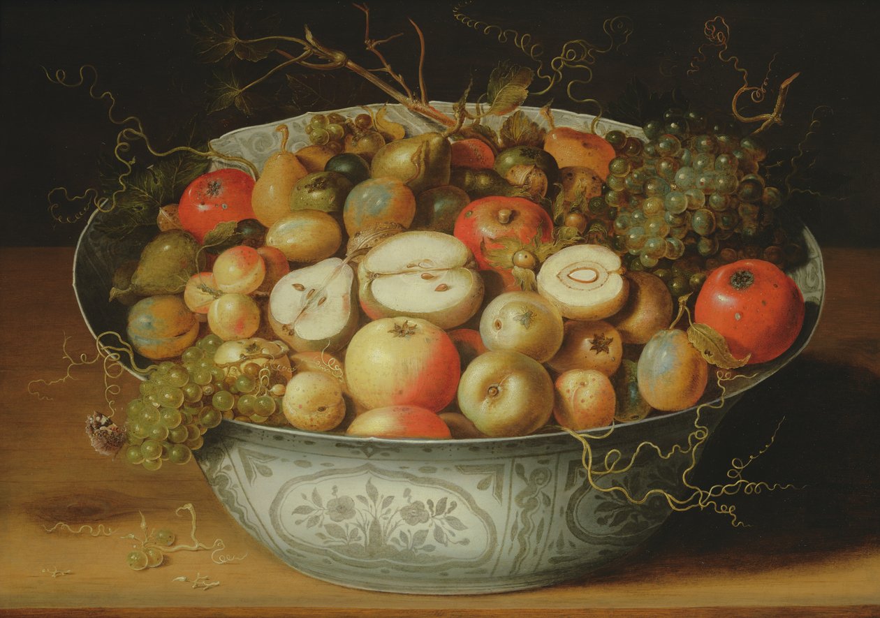 Ainda vida de frutas em uma tigela de porcelana de Osias the Elder Beert