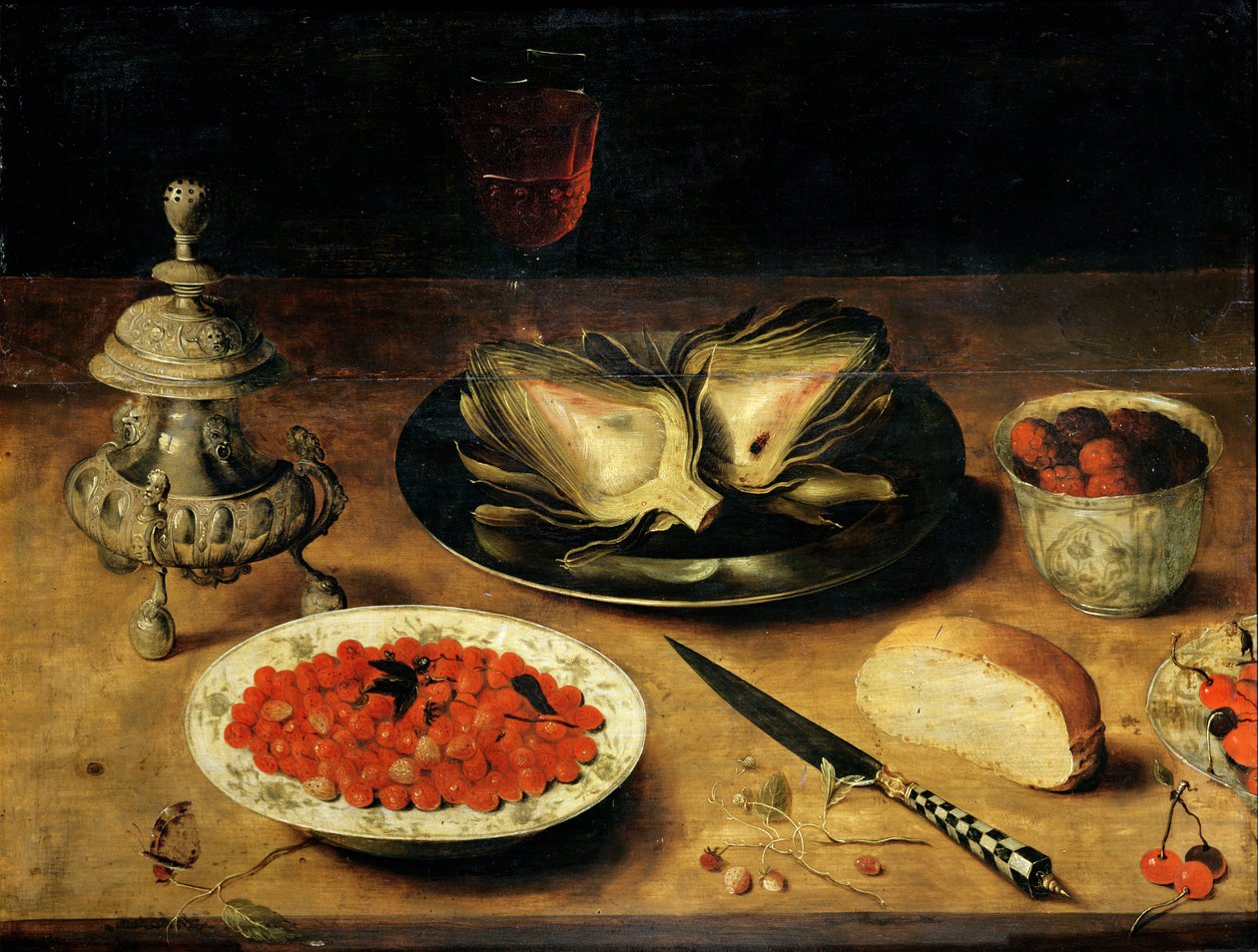 Ainda vida com uma alcachofra de Osias the Elder Beert