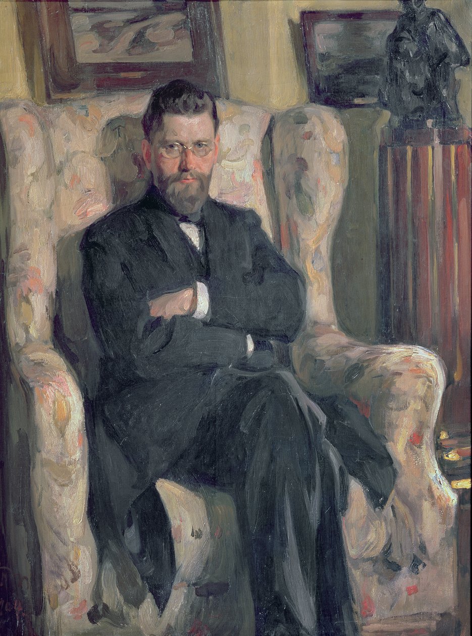 Retrato do colecionador Alexei A. Bakhrushin (1865-1929) 1904 de Osip Emmanuilovich Braz