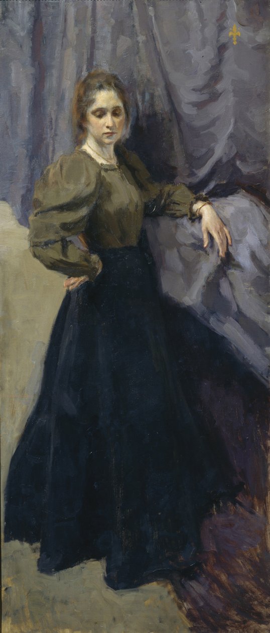 Retrato do pintor Yelizaveta Martynova 1868-1905, 1896 de Osip Emmanuilovich Braz