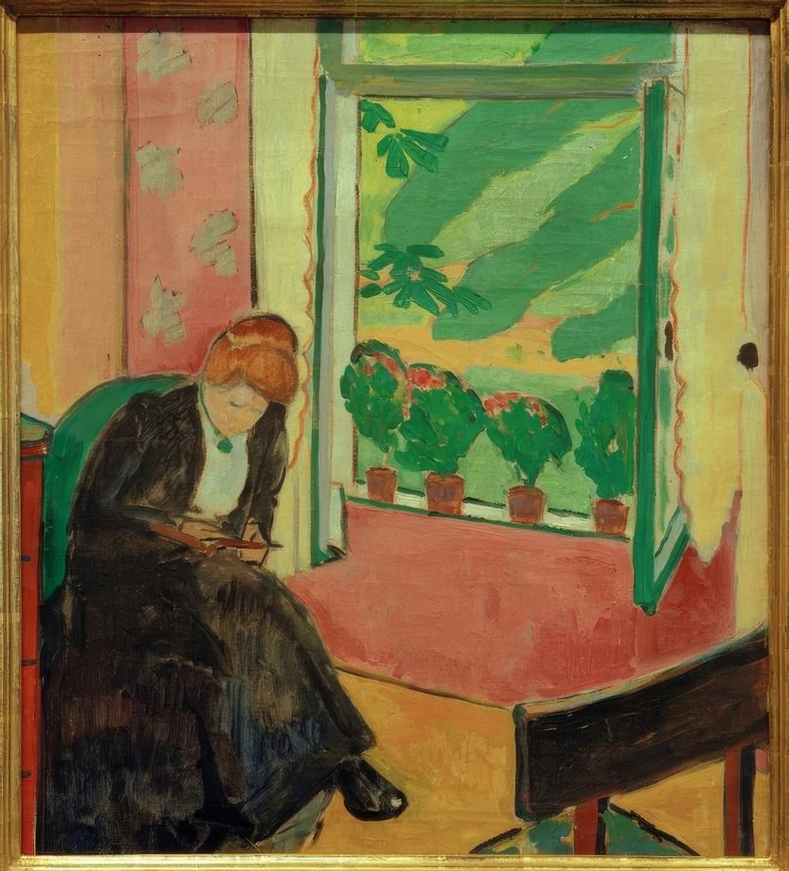 Mulher negra na janela (Marg Moll) de Oskar Moll