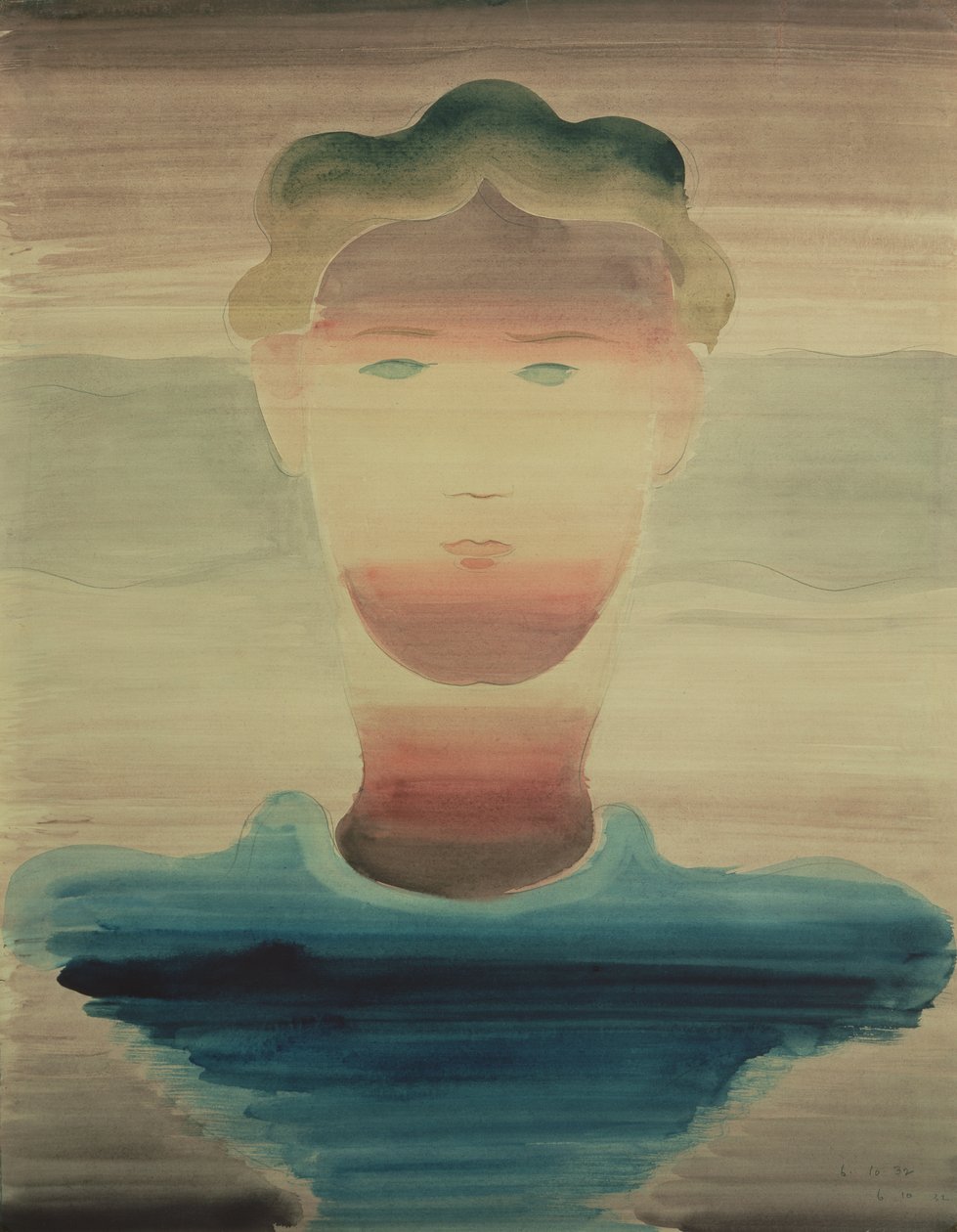 Retrato listrado, 1932 de Oskar Schlemmer