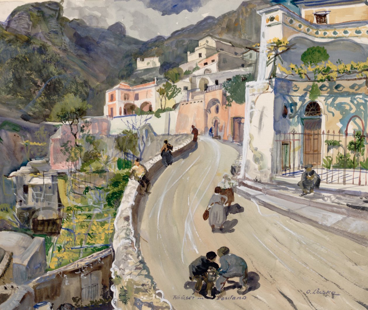 Vista de Positano de Oskar Laske