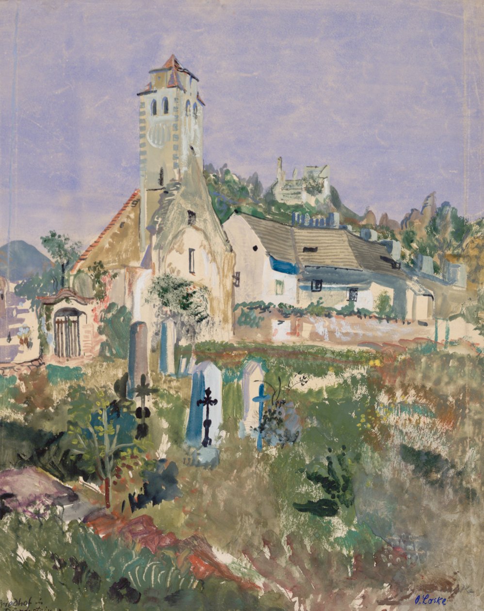 Cemitério em Dürnstein de Oskar Laske