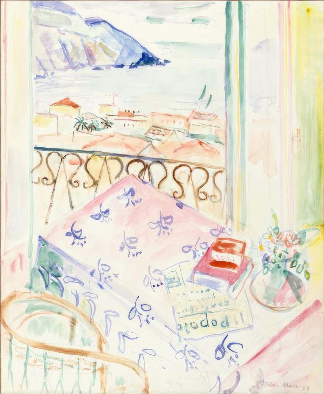 Quarto com varanda com vista para Positano de Oskar Moll