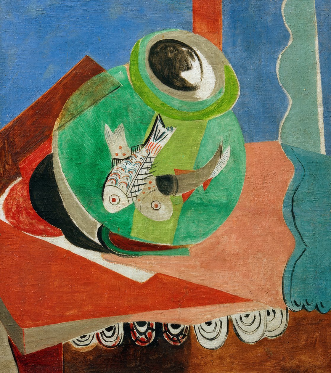 Peixe no vidro verde de Oskar Moll