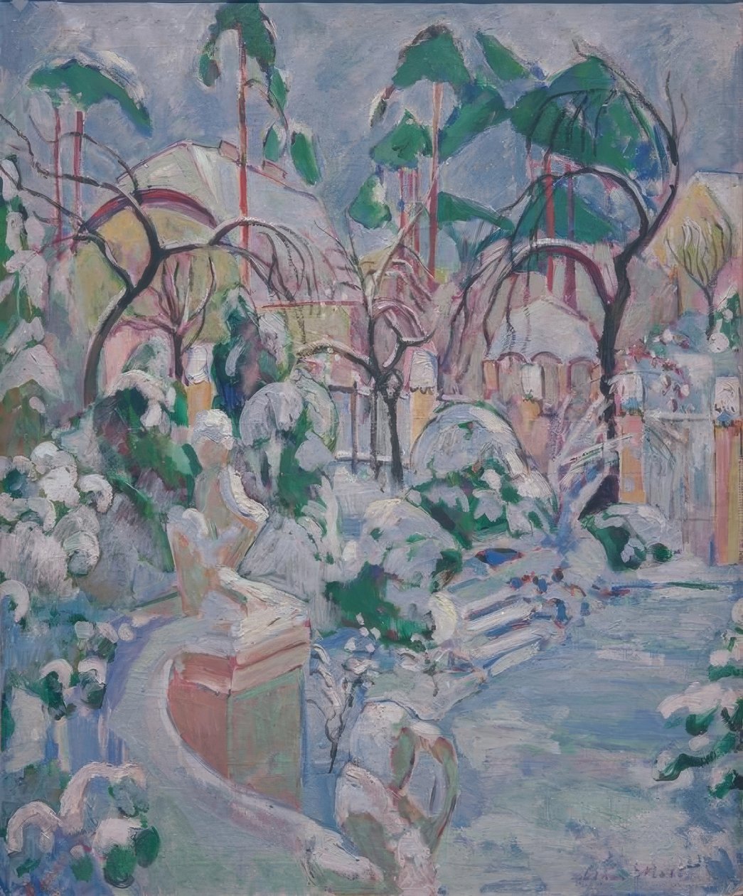 Jardim na neve de Oskar Moll