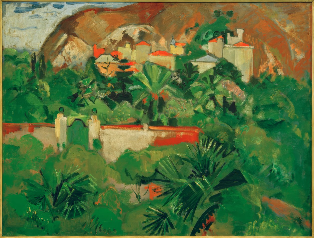 Paisagem italiana com portão, Levanto de Oskar Moll