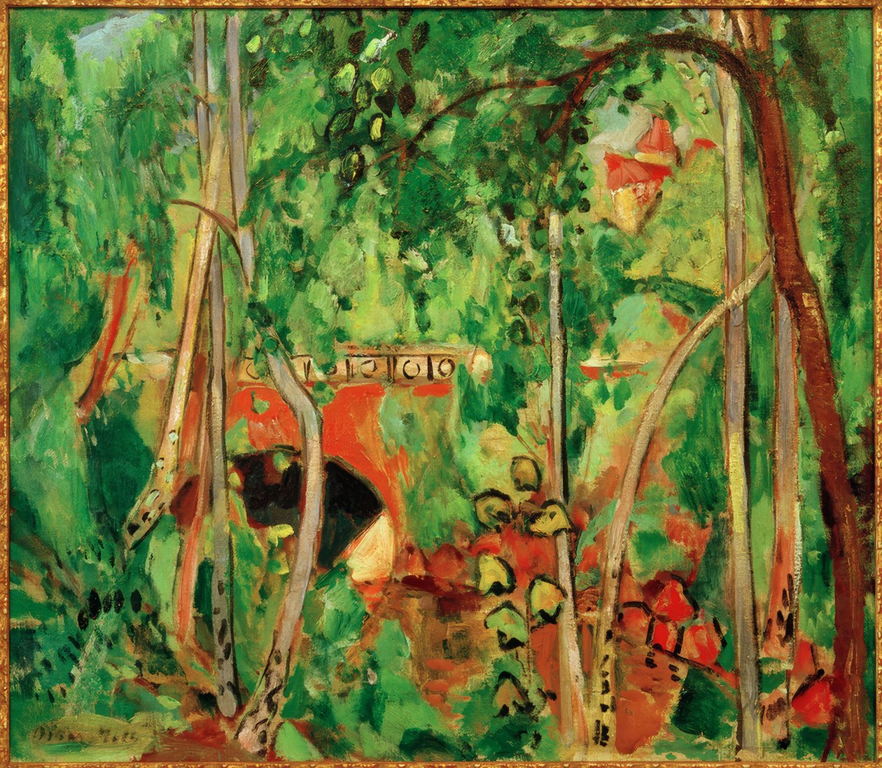 Ponte Königsallee vermelha de Oskar Moll